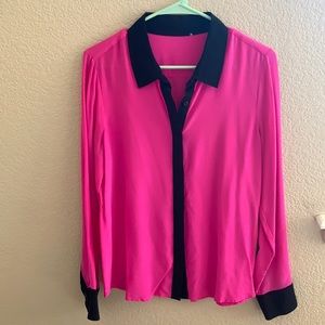 Hot pink button up!!